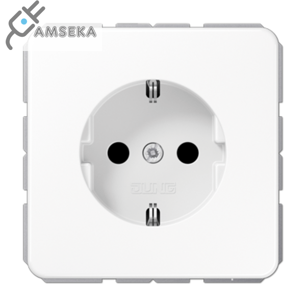 Kištukinis lizdas su įžeminimu, baltas JUNG CD500