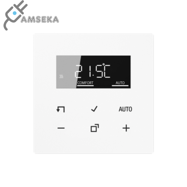 Reguliatorius temperatūros p/t patalpos su ekranu baltas LS - JUNG