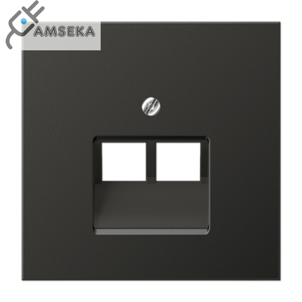 Dangtelis tel./komp. lizdo dvivietis, aliuminis antracitas LS990