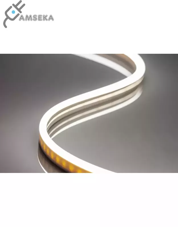 LED juosta NEON FLEX, 24V, 9.6W, 3000K, 5M, 6x12mm