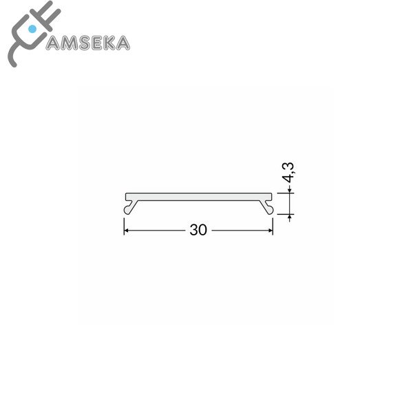 2m LED juostos profilio dangtelis C9 IRM CLICK, baltas 2