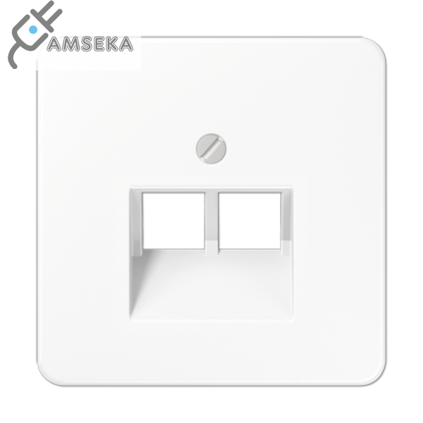 Dangtelis tel./komp. lizdo dvivietis, baltas CD500