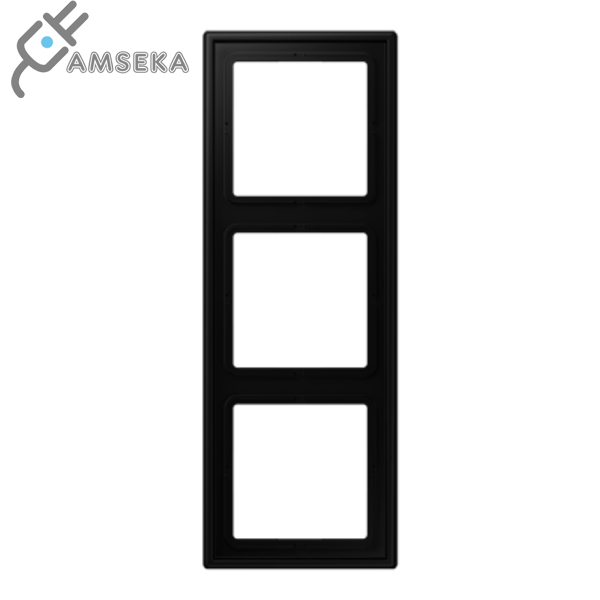 Trijų vietų rėmelis, juodas matinis JUNG LS990