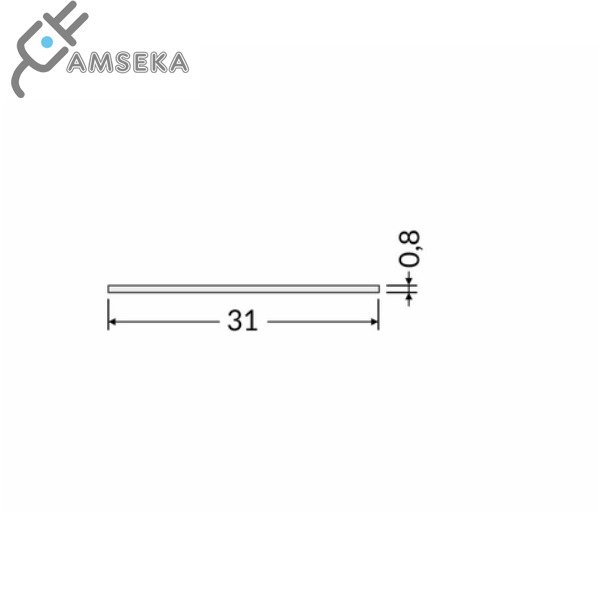 2m LED juostos profilio dangtelis A9, baltas 1