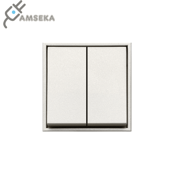 Perjungiklis MODERN, 2 klavišų, 10 A, šampano spalvos, Liregus