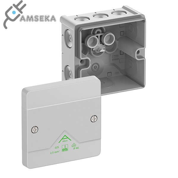 Dėžutė Abox 025-L 87x87x52 IP66 pilka 