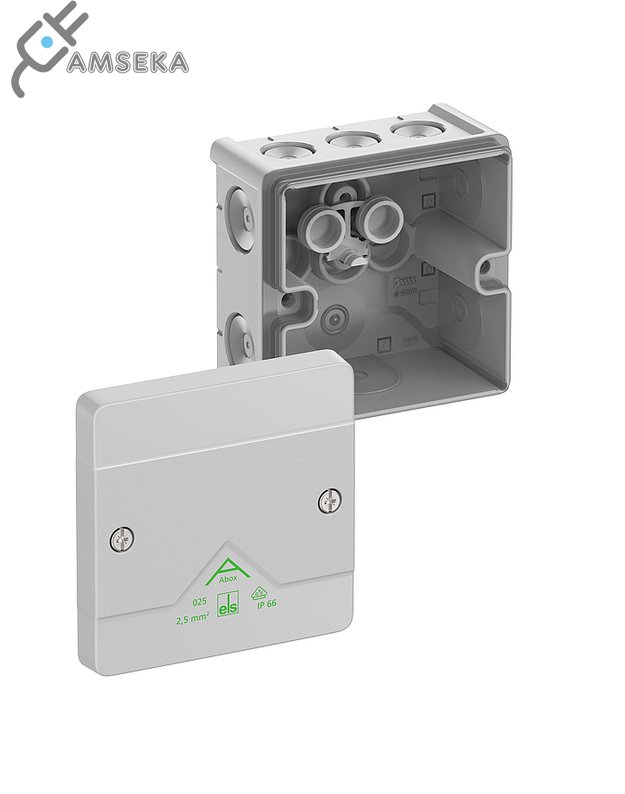 Dėžutė Abox 025-L 87x87x52 IP66 pilka 
