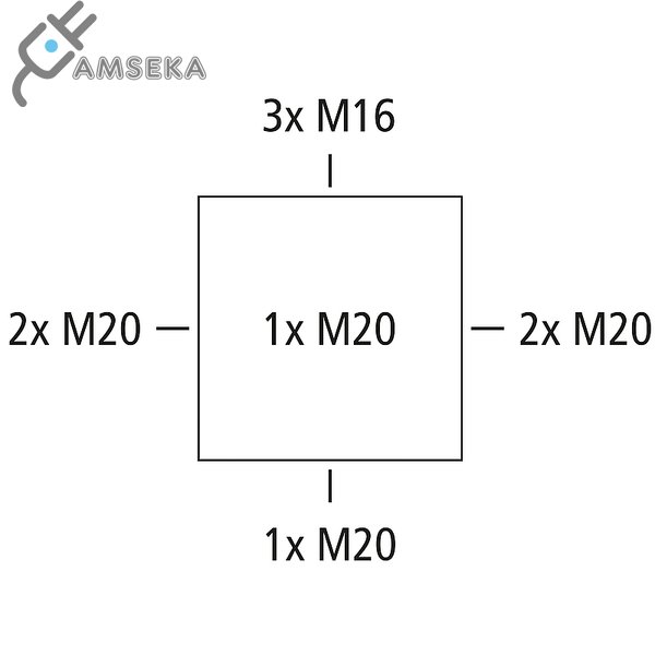 Dėžutė Abox 025-L 87x87x52 IP66 pilka  3