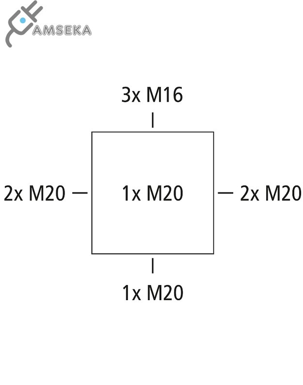 Dėžutė Abox 025-L 87x87x52 IP66 pilka  3