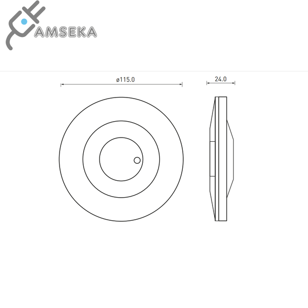 Mikrobangų judesio sensorius CM-3 mini, baltos spalvos GTV 1
