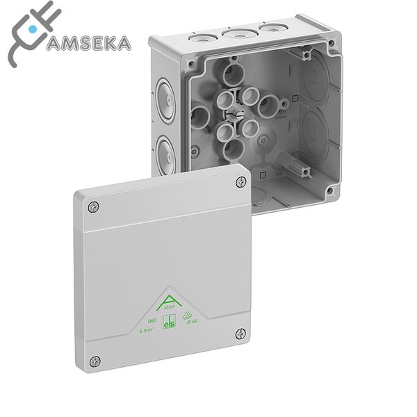 Dėžutė Abox 060-L 127x127x70 IP66 pilka 