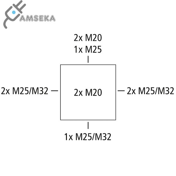 Dėžutė Abox 060-L 127x127x70 IP66 pilka  1