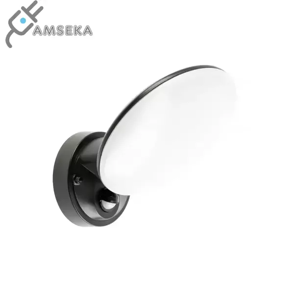 10W LED Sieninis šviestuvas GTV TERRO, su judesio davikliu, juodas