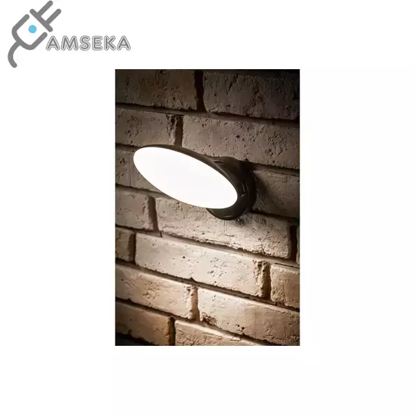 10W LED Sieninis šviestuvas GTV TERRO, su judesio davikliu, juodas 2