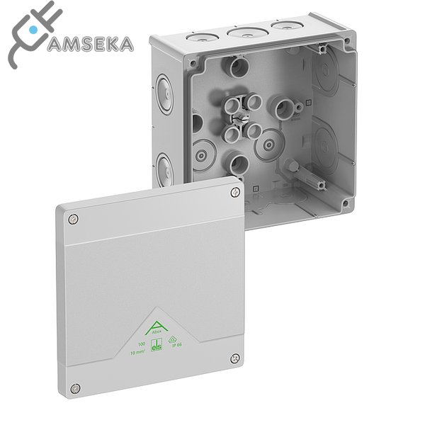 Dėžutė Abox 100-L 152x152x80 IP66 pilka 