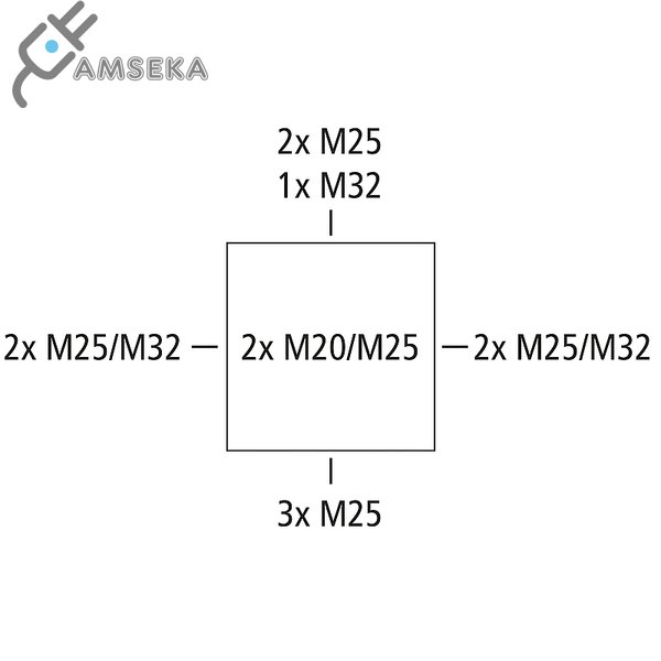 Dėžutė Abox 100-L 152x152x80 IP66 pilka  1