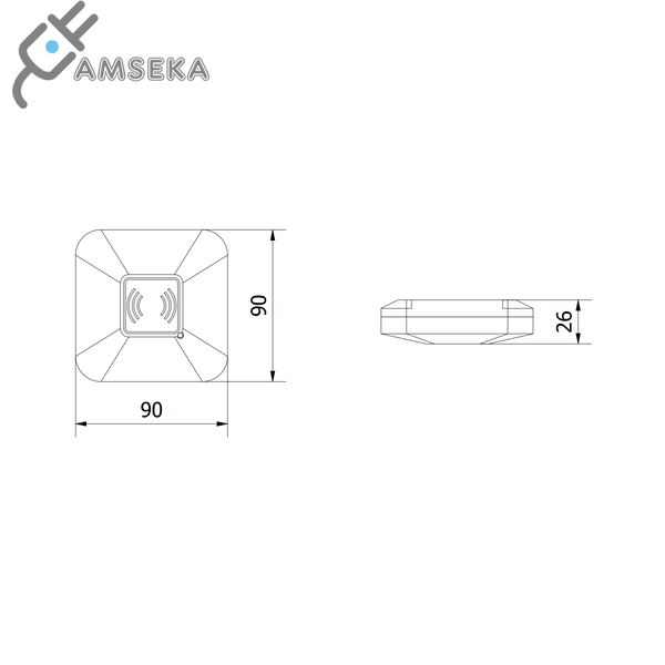 Mikrobangų judesio sensorius CM-6, baltas, GTV 2