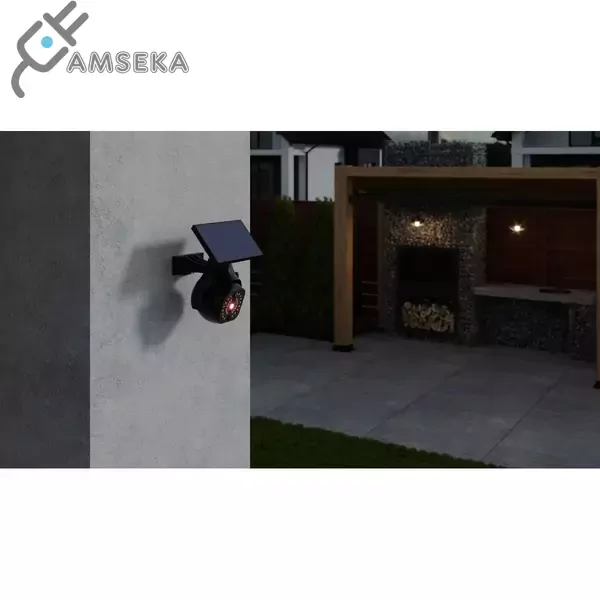 LED šviestuvas su saulės baterija ir judesio davikliu, GTV GUARDOS 1