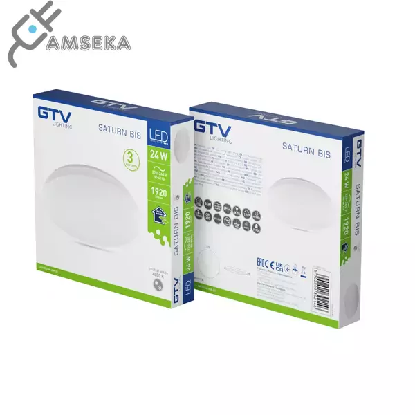 24W LED šviestuvas GTV SATURN, 4000K, Ø375mm 1