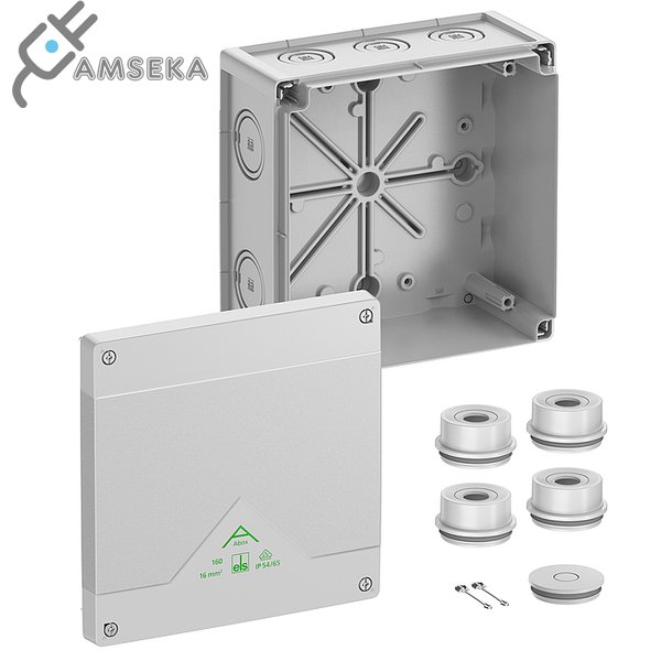 Dėžutė Abox 160-L 182x182x90 IP66 pilka 