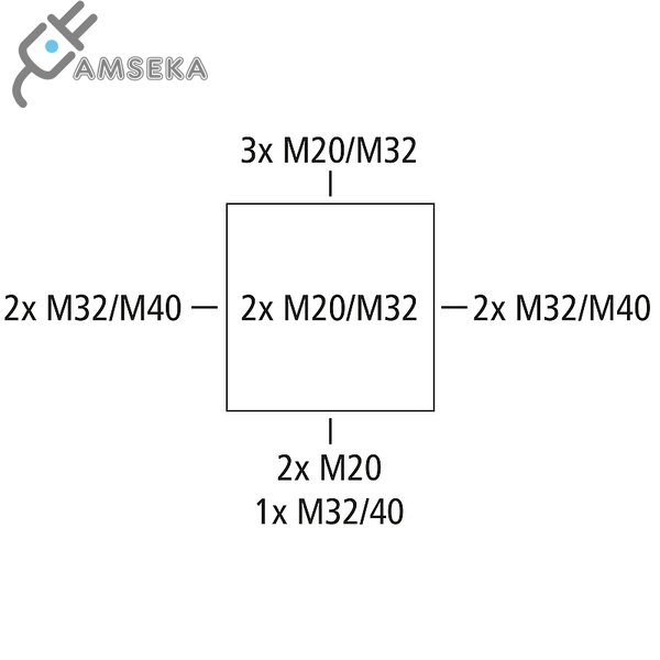 Dėžutė Abox 160-L 182x182x90 IP66 pilka  1