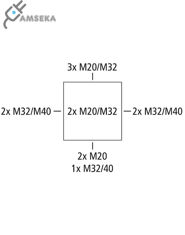 Dėžutė Abox 160-L 182x182x90 IP66 pilka  1