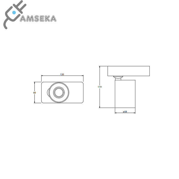 GTV šviestuvas SANTO, juodos spalvos 2