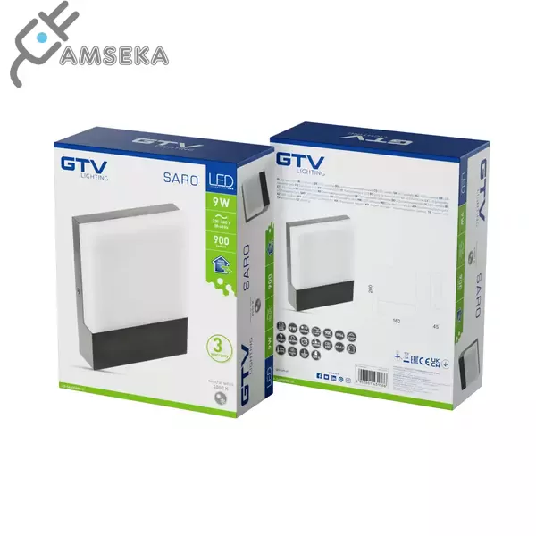 Sieninis šviestuvas GTV SARO 9W, 4000K 3