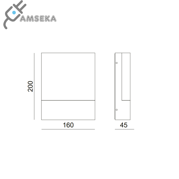 Sieninis šviestuvas GTV SARO 9W, 4000K 4