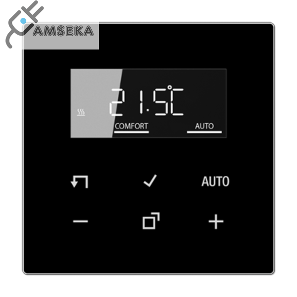 Reguliatorius temp. patalpos su ekranu, juodas JUNG LS990