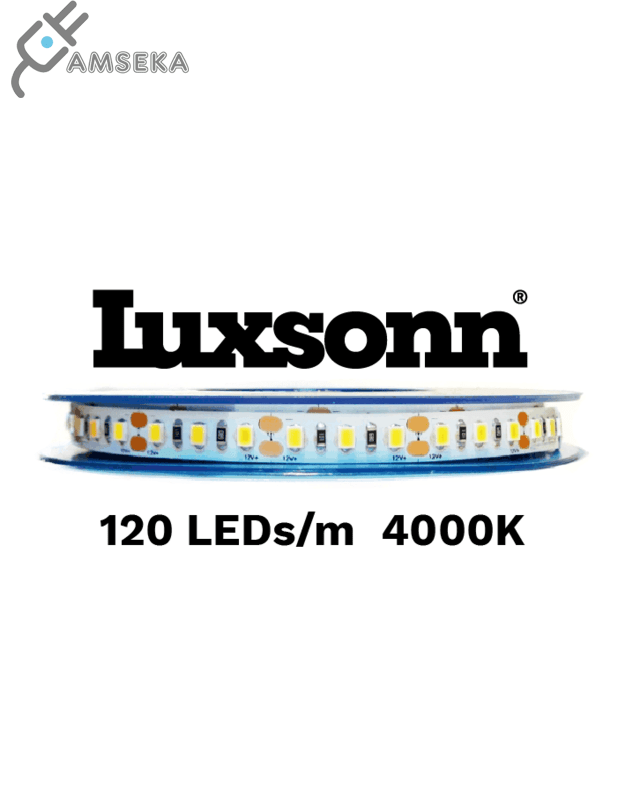 12 W/M LED JUOSTA LUXSONN, SAMSUNG DIODAI 2835, 120 LED/M, (4000K) DIENOS ŠVIESA