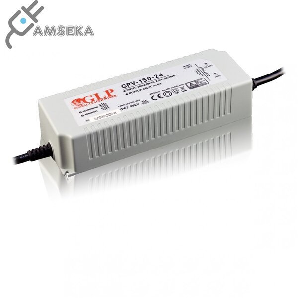 150W LED maitinimo šaltinis GLP 24V IP67