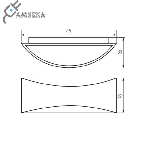 Fasadinis šviestuvas Kanlux BISO LED 8W, baltos spalvos, IP54, 4000K 3