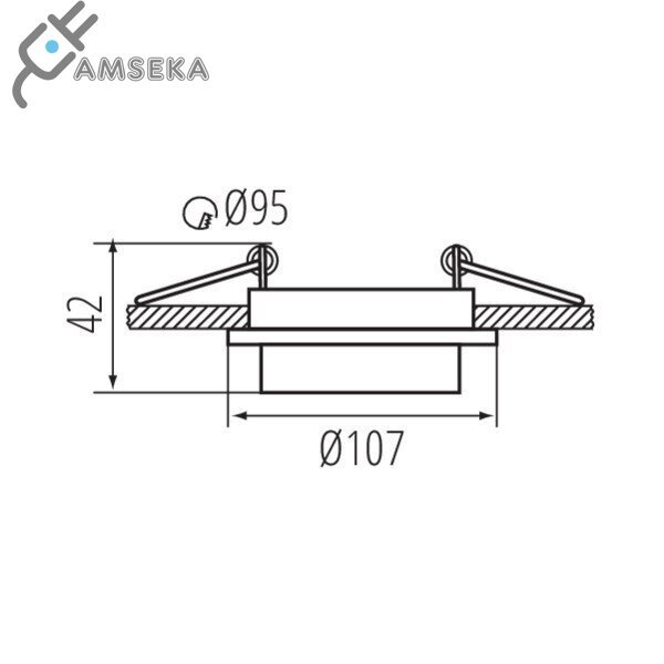 Šviestuvas įleidžiamas Kanlux AGEO, juodas 1