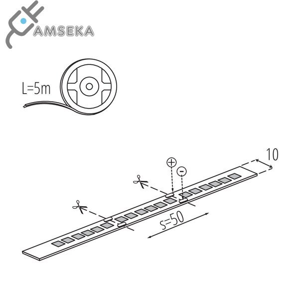 Led juosta Kanlux 16W/M 12V CCT 3000K/6000K 2