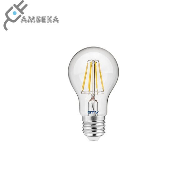 8W LED filamentinė lemputė GTV, 3000K, A60, E27