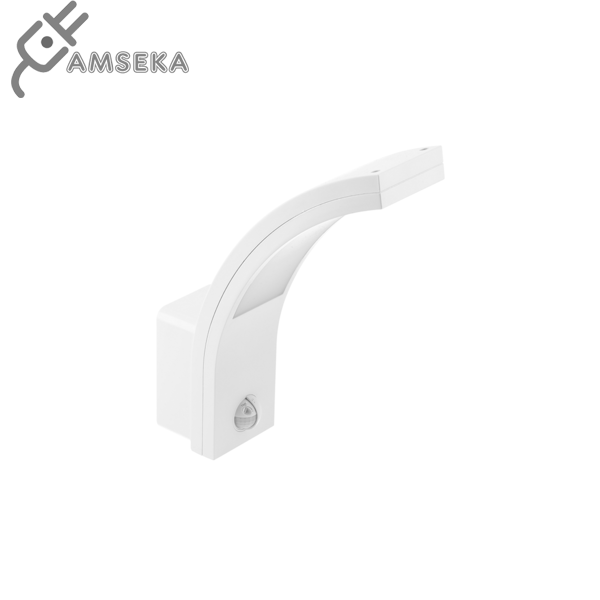 10W LED sieninis šviestuvas GTV PARIS, su judesio davikliu, baltos spalvos, IP54, 4000K