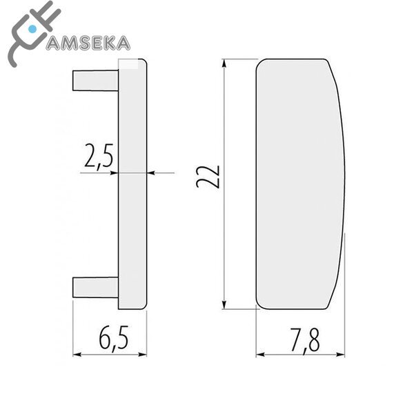 LED profilio GLAX galinis dangtelis 1