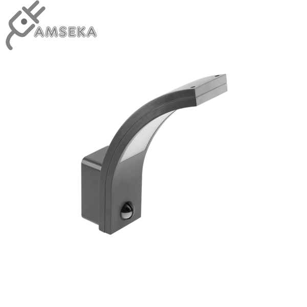 10W LED SIENINIS ŠVIESTUVAS GTV PARIS, SU JUDESIO DAVIKLIU, JUODAS. IP54, 4000K