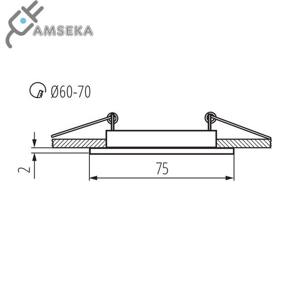Šviestuvas įleidžiamas Kanlux NAVI, chromo spalvos 2