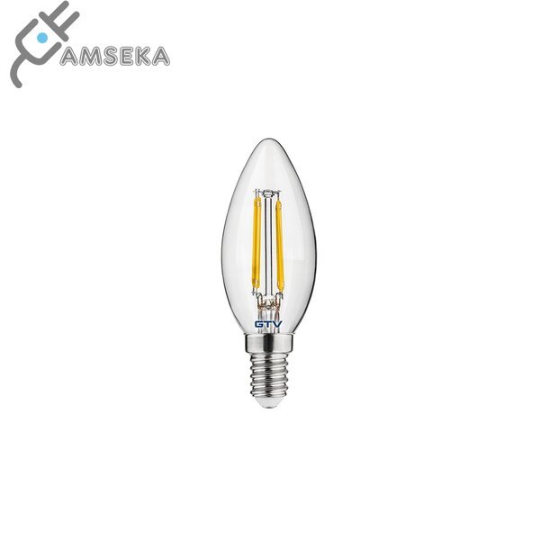4W LED filamentinė lemputė GTV, 3000K, C35L, E14