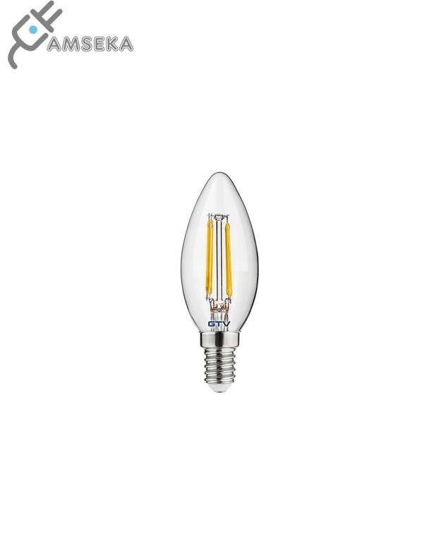 4W LED filamentinė lemputė GTV, 3000K, C35L, E14