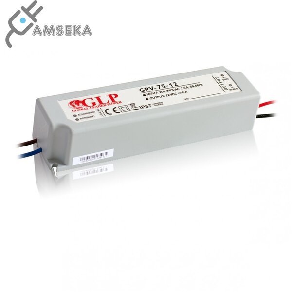 75W LED MAITINIMO ŠALTINIS GLP 12V IP67