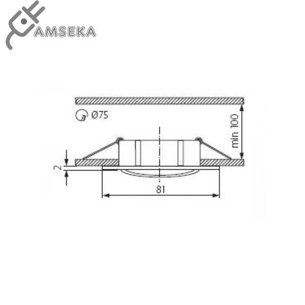 Šviestuvas įleidžiamas Kanlux NAVI, baltas 2