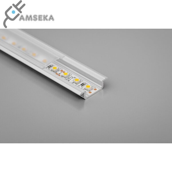 2M įleidžiamas LED profilis GLAX, sidabrinės spalvos 1