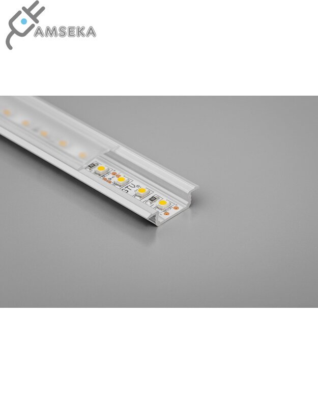 2M įleidžiamas LED profilis GLAX, sidabrinės spalvos
