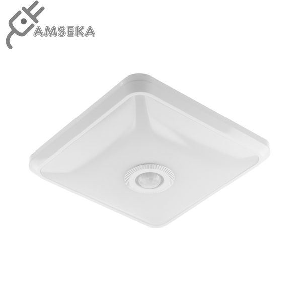 12w LED šviestuvas su judesio davikliu ITALIA, kvadratinis