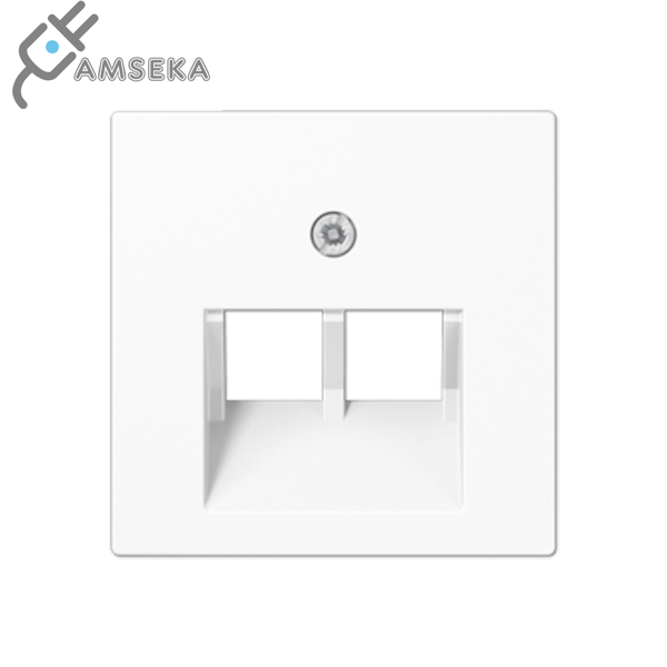 Dangtelis dvigubas tel./komp. lizdo, baltas JUNG A/AS500