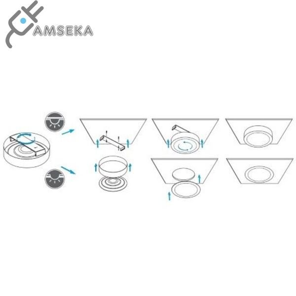 20W LED panelė GTV SAMBA, 4000K, IP40 1