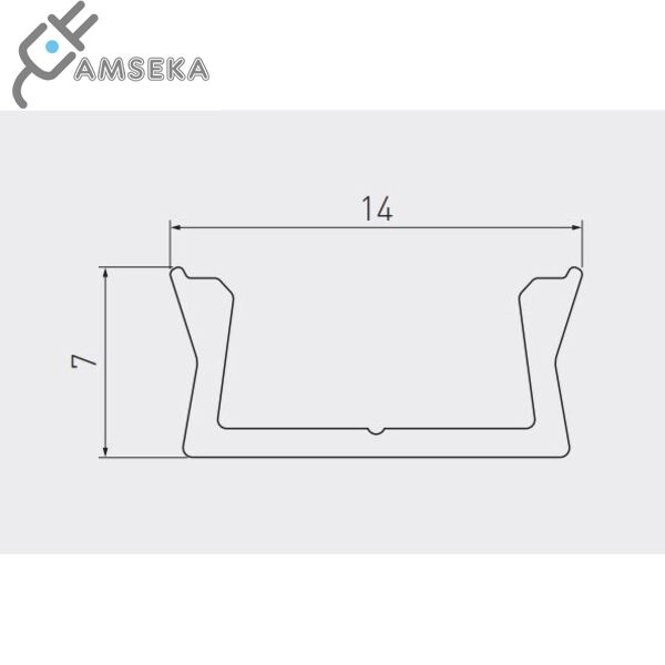2M LED profilis GLAX MINI, juodos spalvos 1